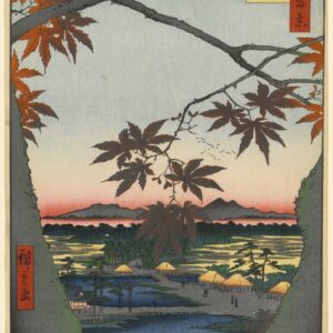 《歌川廣重 名川江戶百景》耳掛咖啡系列 〈真間之紅葉、手古那神社繼橋〉