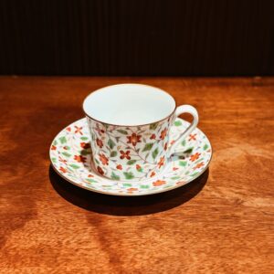 日本製 有田燒 香蘭社 小碎花紋  金邊咖啡杯