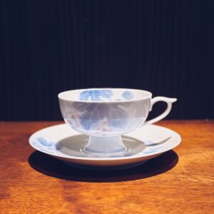 日本製 深川製磁  ぶどう葡萄  珈琲カップ　高腳咖啡杯